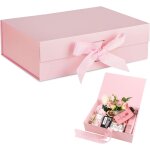 Boîte cadeau magnétique avec n?ud - 23 x 17 x 7 cm - avec couvercle - pliable - décorative - pour fête ... Boîte cadeau magnétique avec n?ud - 23 x 17 x 7 cm - avec couvercle - pliable - décorative - pour fête ...