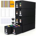 Bote a cartes pour 7400 + cartes, botes de rangement pour cartes a collectionner avec 48pcs sparateurs, ...