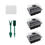 Bote de culture de graines de plantes a trous de 12 cellules, plateau de semis de jardinage, outils, ...