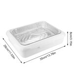 Bote a djeuner isolante, casserole durable de grande capacit en aluminium, plateau en aluminium pour ...
