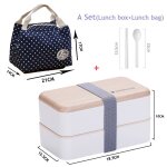 Bo�te a d�jeuner micro - ondes a 2 niveaux, bo�te a bento en imitation bois, conteneur alimentaire pour ...