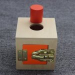 Bo�te a d�verrouillage pour apprentissage multifonctionnel, enseignement sensoriel montessori pour b�b�s, ...