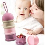 Bote doseuse a lait empilable, 100 % hermtique, 3 compartiments, grande taille