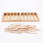 Boîte a fuseau en bois avec 45 broches pour enfant, educatif, pour l'apprentissage des mathématiques, ... Boîte a fuseau en bois avec 45 broches pour enfant, educatif, pour l'apprentissage des mathématiques, ...