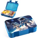 Boite a gouter enfant toni - lunch box avec 6 compartiments - bento box sans bpa - pour l'cole et la ...