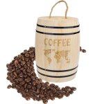 Boîte hermétique en bois pour grains de café 0ak, baril de stockage, boîte de cuisine, récipient hermétique ... Boîte hermétique en bois pour grains de café 0ak, baril de stockage, boîte de cuisine, récipient hermétique ...