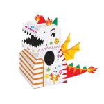 Bote a jouets en carton pour enfants, bricolage, habillage de dinosaure, jouet portable pour intrieur ...