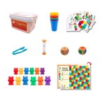 Bote a jouets montessori arc - en - ciel pour enfants, ours de couleur et tasses, jouets sensoriels, ...