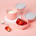 Bote a lait en poudre portable pour bb, style cochon, bote de stockage des aliments, conteneur de ...