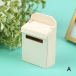 Bo�te aux lettres en bois a l'echelle 1 / 12, 1 pi�ce, bo�te a journaux miniature pour maison de poup�e ...
