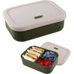 Boîte a lunch en silicone 700 ml, lunch box silicone avec deux compartiments, boîte a lunch respectueuse ... Boîte a lunch en silicone 700 ml, lunch box silicone avec deux compartiments, boîte a lunch respectueuse ...