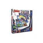 Boite multi jeux avengers marvel 4 en 1 : petits chevaux, dames, marelle, echelle - jeux societe traditionnels ...