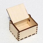 Bote  musique africaine en bois, sans mouvement - empty box