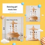 Bote a musique en bois carrousel, etui a musique gteau d'anniversaire, train de nol, jouets, cadeau ...