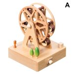 Bote a musique en bois carrousel grande roue, jouet a remonter, cadeau pour enfants filles femmes, meilleur ...