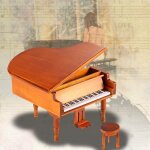 Bote a musique en bois pour enfants, piano classique, chteau dans le ciel, cadeau pour filles