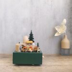 Bote a musique en bois fait a la main, bote a musique crative rtro spin en htre, fabrication de ...