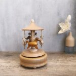 Bote a musique en bois fait a la main, bote a musique crative rtro spin en htre, fabrication de ...