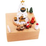 Bote a musique en bois rtro, cadeau d'anniversaire, pre nol, arbre de nol, nouvel an, dcor de maison ...