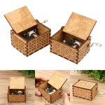 Boite a musique a collectionner a manivelle, thème en bois gravé, jouets, cadeaux d'artisanat d'anniversaire, ... Boite a musique a collectionner a manivelle, thème en bois gravé, jouets, cadeaux d'artisanat d'anniversaire, ...