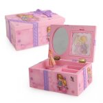 Bote a musique dansante pour filles, organisateur de rangement de bijoux d'ornement avec miroir de maquillage ...