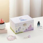 Bote  musique de dessin pour enfants, tui de rangement pour boucles d'oreilles et bijoux, ornements ...