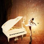 Bote a musique en forme de piano pour fille, blanche, danseuse d'horlogerie, 260994