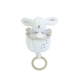Bo�te � musique lapin doudou blanc - doudou et compagnie