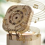 Bo�te a musique m�canique en bois, bricolage, assemblage de mots de passe, puzzle, kit mod�le, jouet ...