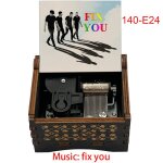 Bote a musique mcanique en bois fix you 18 note, cadeau mignon pour groupe grfriends, anniversaire, ...