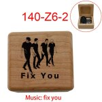 Bote a musique mcanique en bois fix you 18 note, cadeau mignon pour groupe grfriends, anniversaire, ...