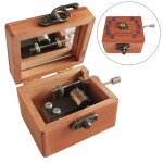 Bo�te a musique mini festival en m�tal taureau d�cor de maison avec miroir manivelle coiffeuse en bois ...