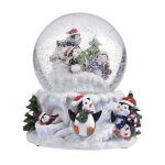 Bote a musique en rsine, boule de cristal, boule de neige, lumires en verre, cadeau de nol avec haut ...