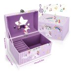Boîte à musique rotative pour filles, rangement de bijoux, décoration de chambre de ballet, anniversaire, ... Boîte à musique rotative pour filles, rangement de bijoux, décoration de chambre de ballet, anniversaire, ...
