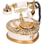 Bote a musique tlphone, bote a musique dcorative rtro en plastique en forme de c?ur, figurine de ...