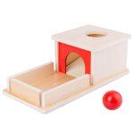 Bote d'objets de permanente en bois montessori pour bbs, avec plateau, jouets educatifs