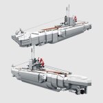 Pas de bote originale - blocs de construction sous - marin militaires allemagne 1035, u - 48 pices, ...