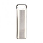 Bo�te a pilules etanche en acier inoxydable, mini bo�te a pilules scell�e, bo�te a pilules etanche, camping, ...