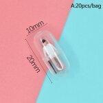 Bote a pilules transparente, 20 pices / sac, bote a pilules en plastique