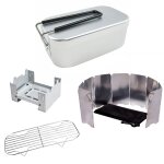 Bo�te de pique - nique d�jeuner pliable en alliage d'aluminium, voyage en plein air camping vaisselle ...