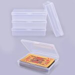 Botes en plastique transparentes 10x7cm, 4 pices, botes pour cartes a jouer, conteneur pp mallette ...