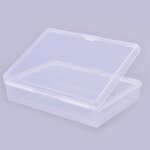 Botes en plastique transparentes 10x7cm, 4 pices, botes pour cartes a jouer, conteneur pp mallette ...