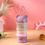 Boîte portable de stockage des aliments pour bébés, 3 couches, style ours de dessin animé, collations ... Boîte portable de stockage des aliments pour bébés, 3 couches, style ours de dessin animé, collations ...