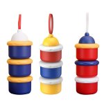 Bo�te portable de stockage des aliments pour b�b�s a 4 grilles, support de c�r�ales essentielles pour ...