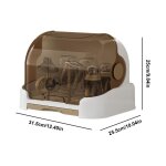 Bote de rangement pour biberons, anti - poussire, avec couvercle, durable, t1 - type brown