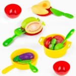 Bote de rangement de cuisine pour enfants, ensemble de jouets de coupe maison de jeu coupe de fruits ...