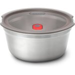 Boîte repas ronde hermétique - inox compatible micro - onde, lave - vaisselle, four et congélateur - ... Boîte repas ronde hermétique - inox compatible micro - onde, lave - vaisselle, four et congélateur - ...