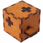 Bote secrte en bois pour enfant, jouet casse - tte, cube suisse, jeu montessori, cadeau de nol