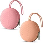 Boite a sucette bebe, 2pcs bote de rangement en silicone pour sucette, bote a sucettes portable en ...