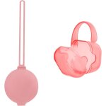 Boite a sucette bebe, 2pcs bo�te de rangement en silicone pour sucette, bo�te a sucettes portable en ...